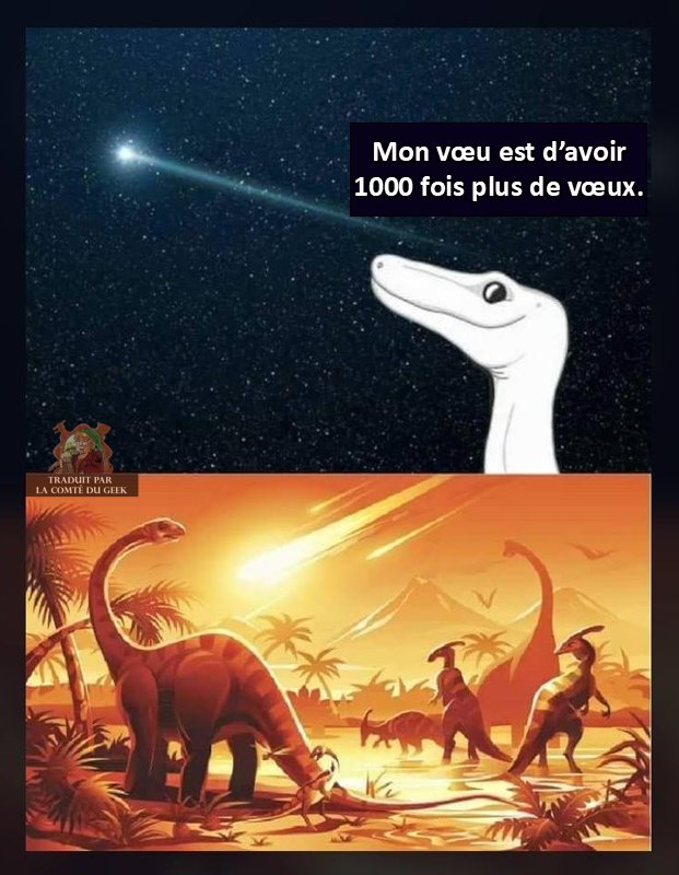 meme dinosaure voeux meteorite